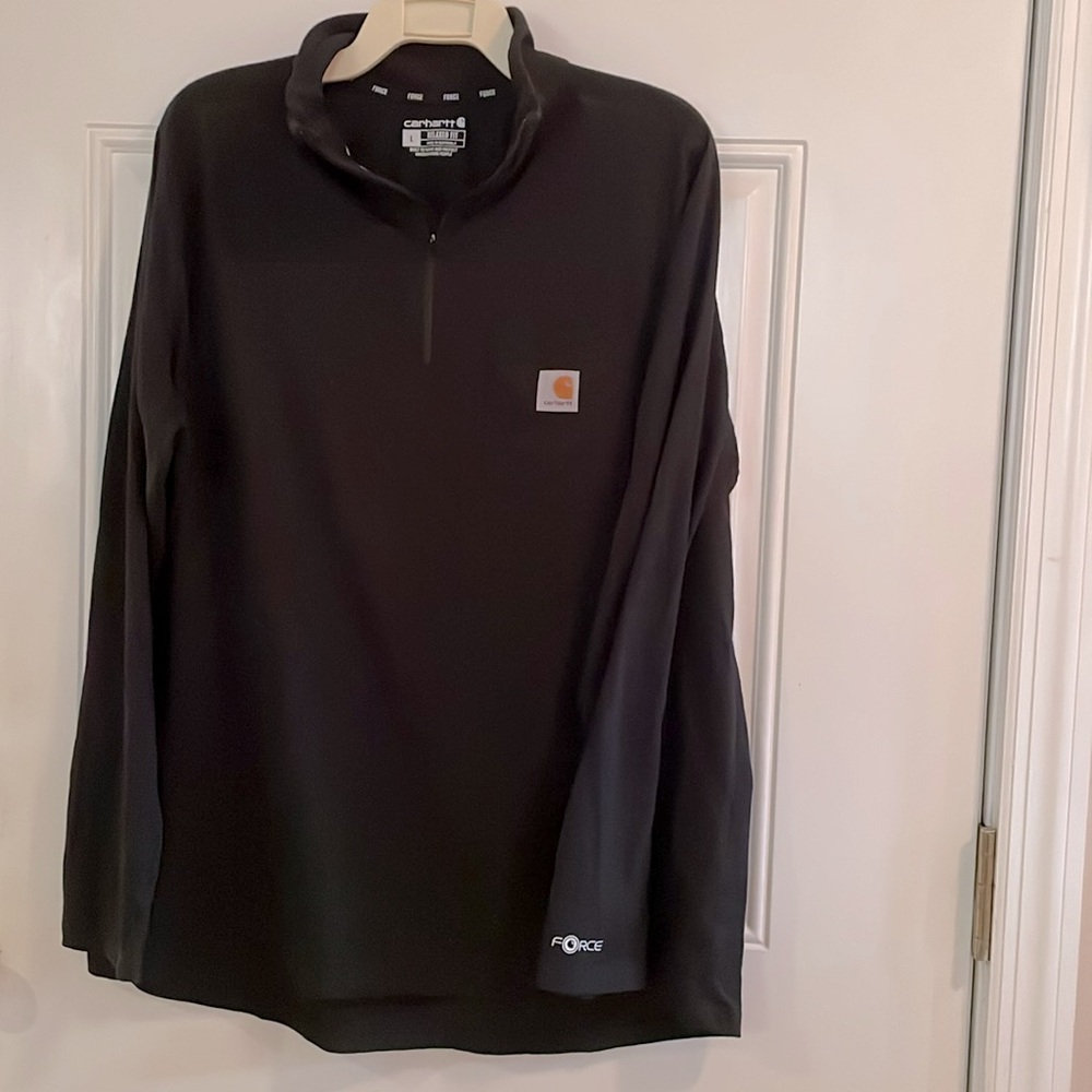 CARHARTT FORCE® RELAXED FIT MIDWEIGHT LONG-SLEEVE QUARTER-ZIP MOCK-NECK T-SHIRT
